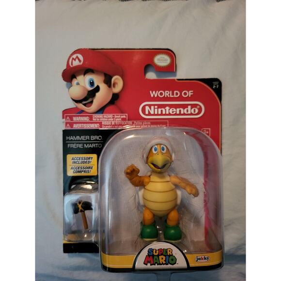 World of Nintendo Hammer Bro 4" Action Figure Jakks Pacific 2017 New Sealed